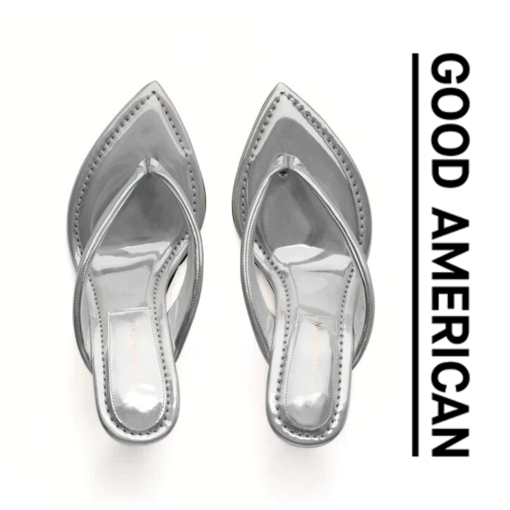 Good American - Cinder-F*cking-Rella Thong - Silver - Size 6 - Picture 5 of 7